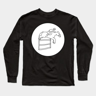 Horse rider. Horse racing. Interesting design, modern, interesting drawing. Hobby and interest. Concept and idea. Long Sleeve T-Shirt